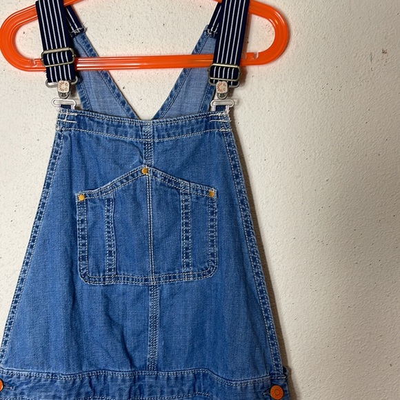 Vintage Gymboree Overalls Girls Sz 14 Jean Bibs Pants Adjustable Straps - Picture 2 of 8